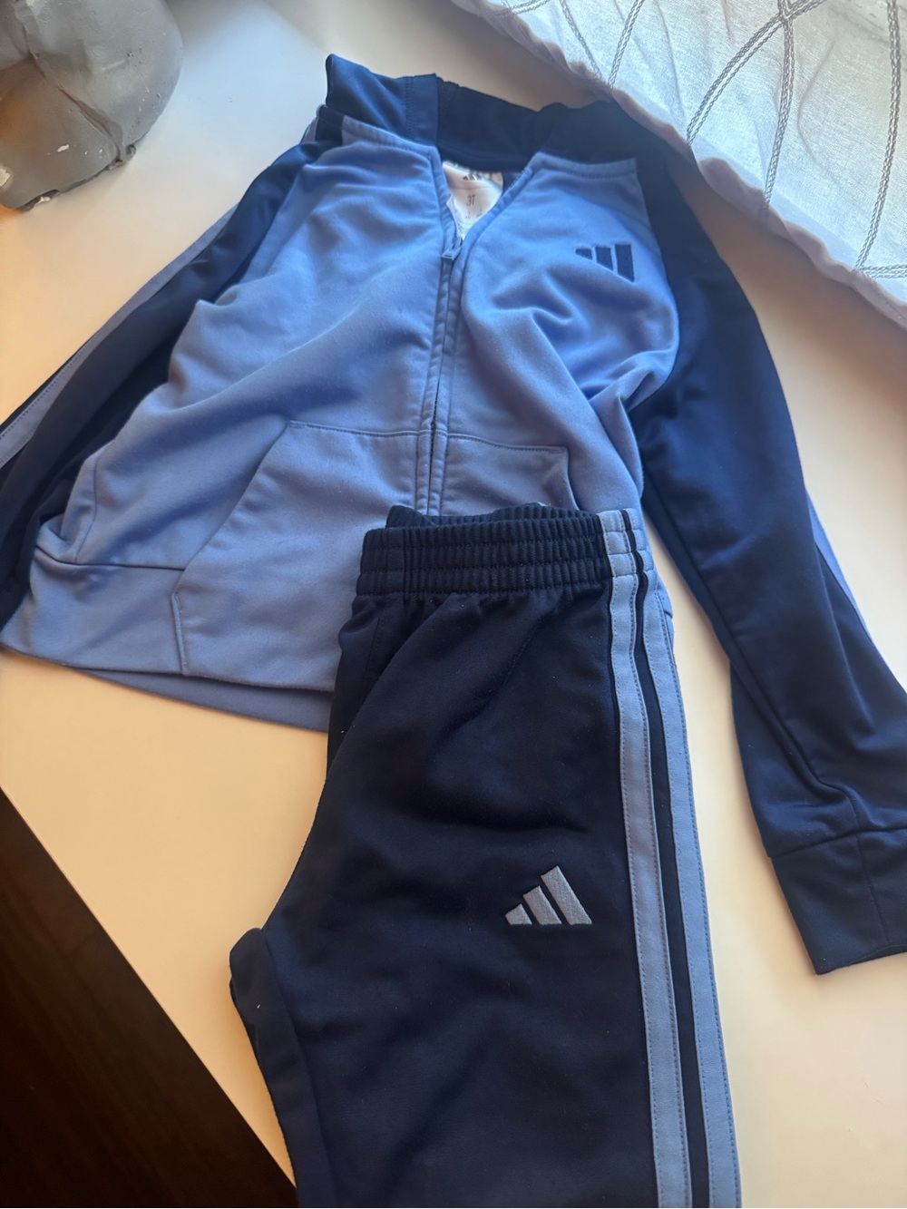 adidas Kids Navy and Light Blue Jogger Sweatpants Set